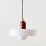 Bauhaus style colored glass pendant light
