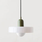 Bauhaus style colored glass pendant light