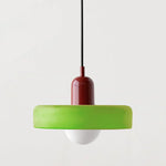 Bauhaus style colored glass pendant light