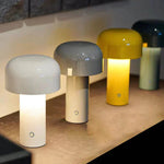Wireless mushroom table lamp, Italian design