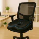 Ergonomic cushion with openwork design for everyday comfort