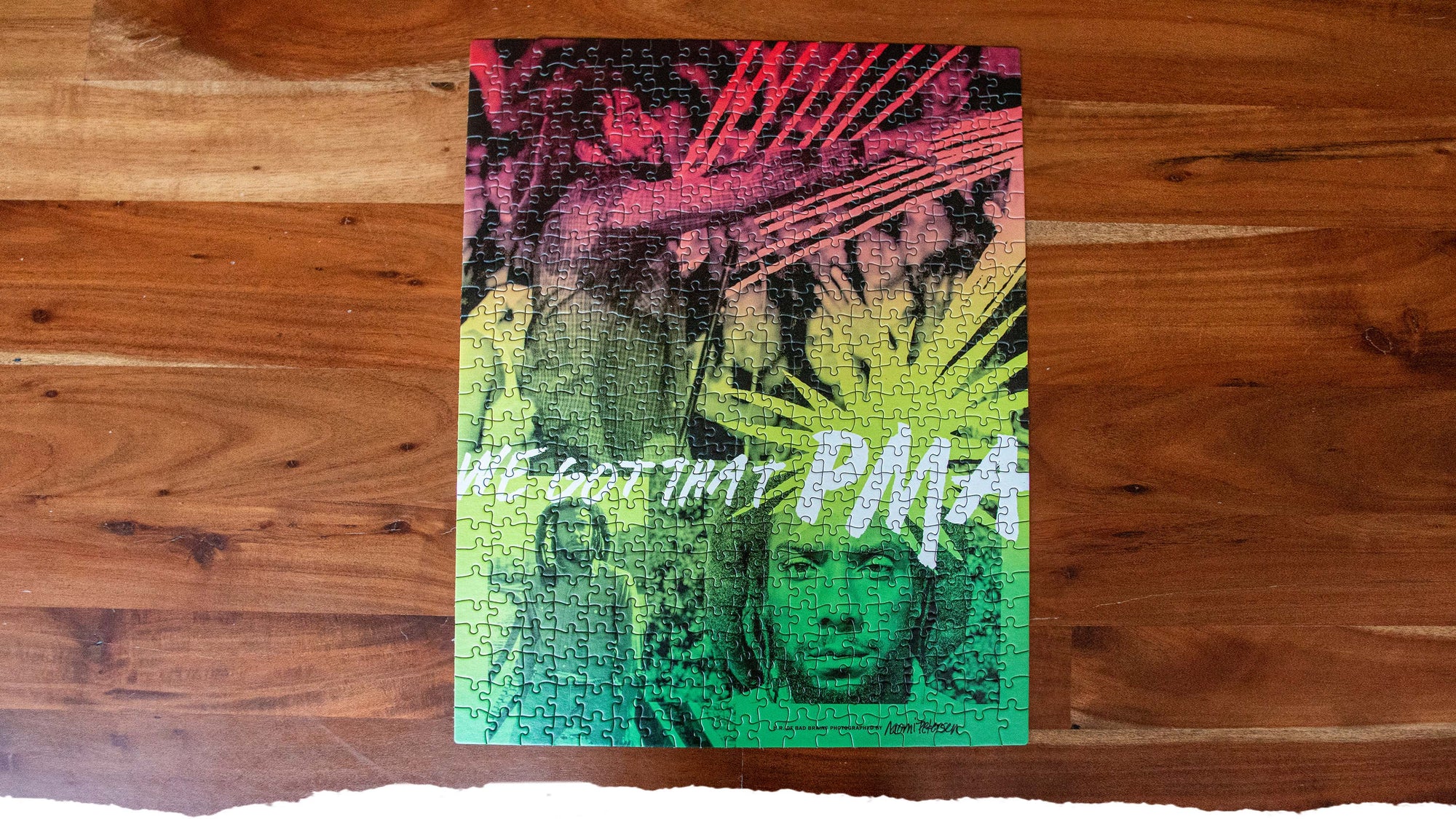 photograph of completed H.R. of Bad Brains puzzle