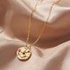 Ruby Birthstone Disc Spinner Pendant – 18K Gold Plated Sterling Silver | July Birthday Necklace | 30th Birthday Gift | Leo Gift