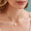 Ruby Birthstone Disc Spinner Pendant – 18K Gold Plated Sterling Silver | July Birthday Necklace | 30th Birthday Gift | Leo Gift
