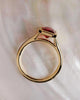 Vintage Emerald Cut Garnet Ring, Bezel Set