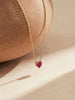 Dainty Gold Heart Garnet Necklace | Delicate Red Gemstone Pendant | July Birthstone Jewelry | Minimalist Love Gift for Her, Anniversary