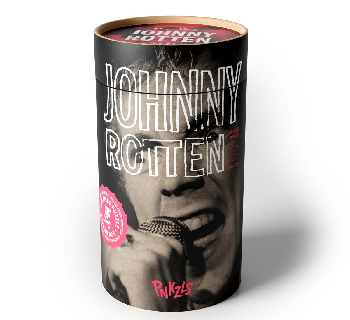 johnny rotten puzzle packaging tube front